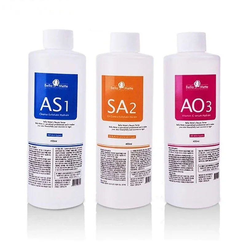 Aqua Peeling Solution Set AS1 SA2 AO3 for Hydra Dermabrasion Facial - 1