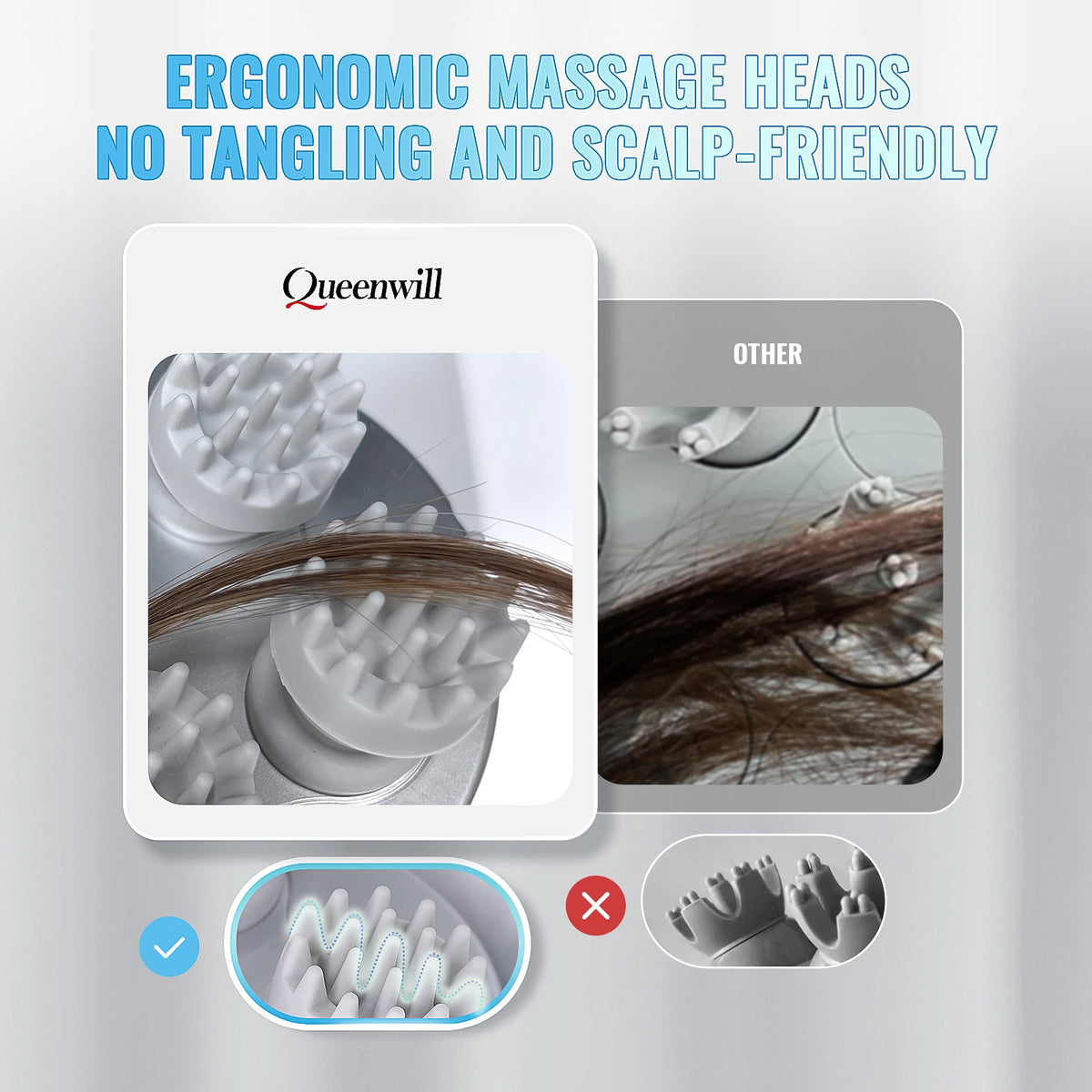 Electric Waterproof Scalp and Body Massager for Stress Relief