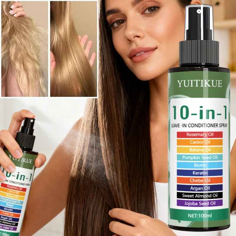 10-in-1 Leave-In Hair Conditioner Spray with Natural Oils 100ml - 1
