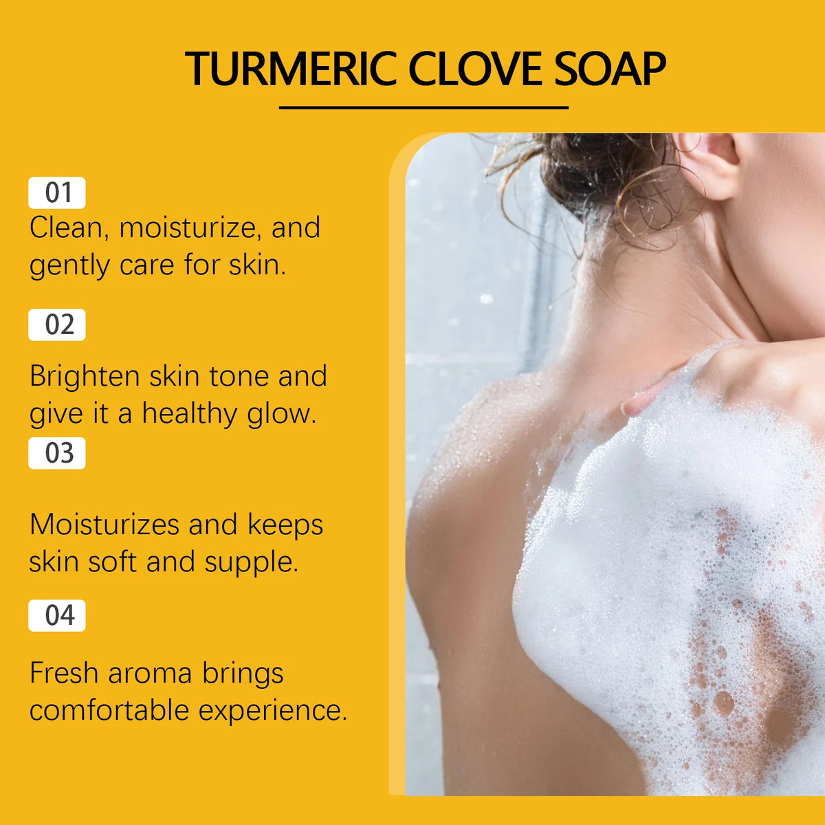 Turmeric and Clove Exfoliating Soap Bar for Face and Body
