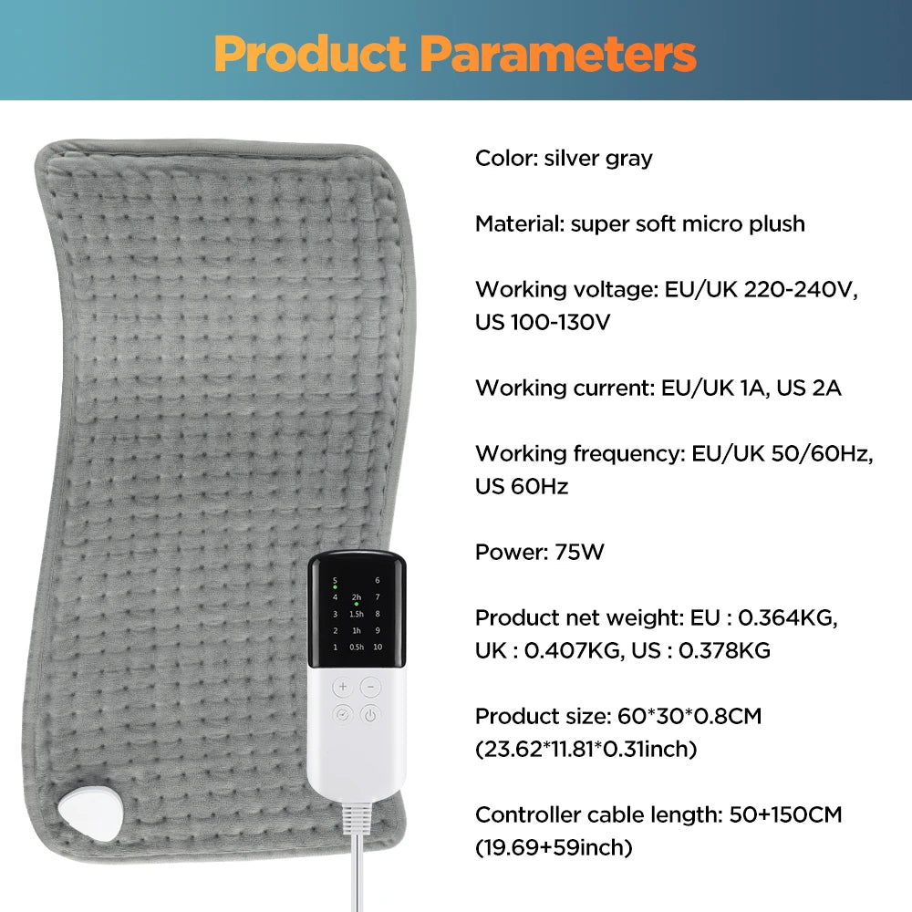 Electric Heating Pad for Body Pain Relief