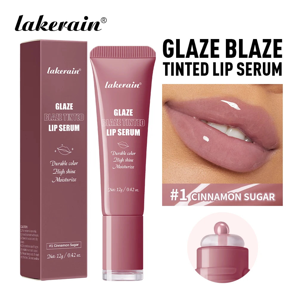 Hydrating Tinted Lip Gloss Serum for Shiny Plump Lips