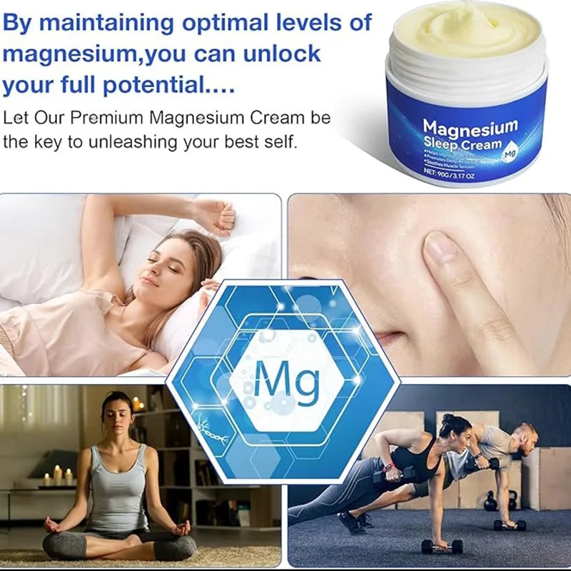 Magnesium Sleep Cream Muscle Relief and Skin Moisturizer