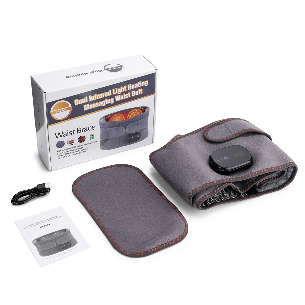 Cordless Heated Waist Massager for Back Pain Relief - 16