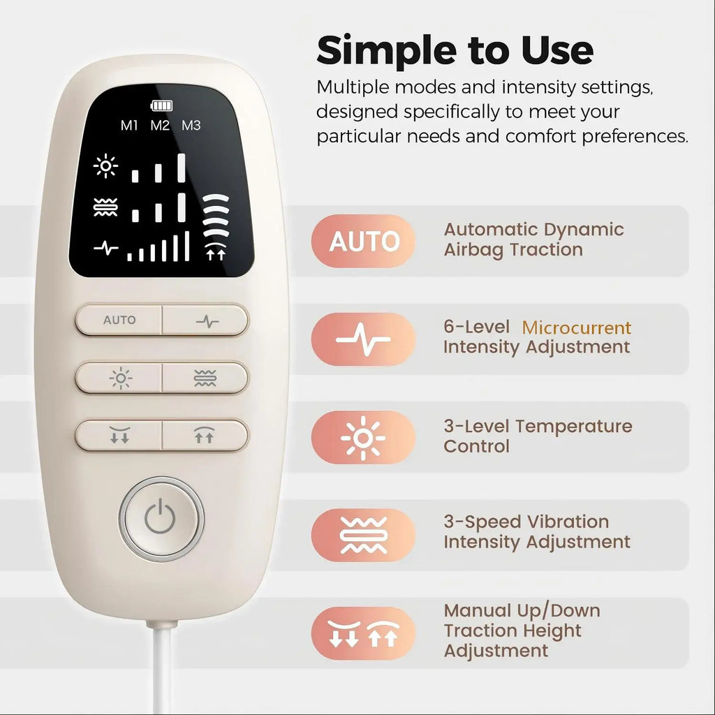 Electric Lumbar Traction Massager with Airbag and Vibration