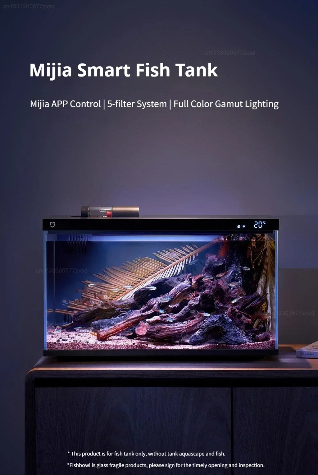 Mijia Smart Fish Tank MYG100 App Controlled Aquarium with Lighting System