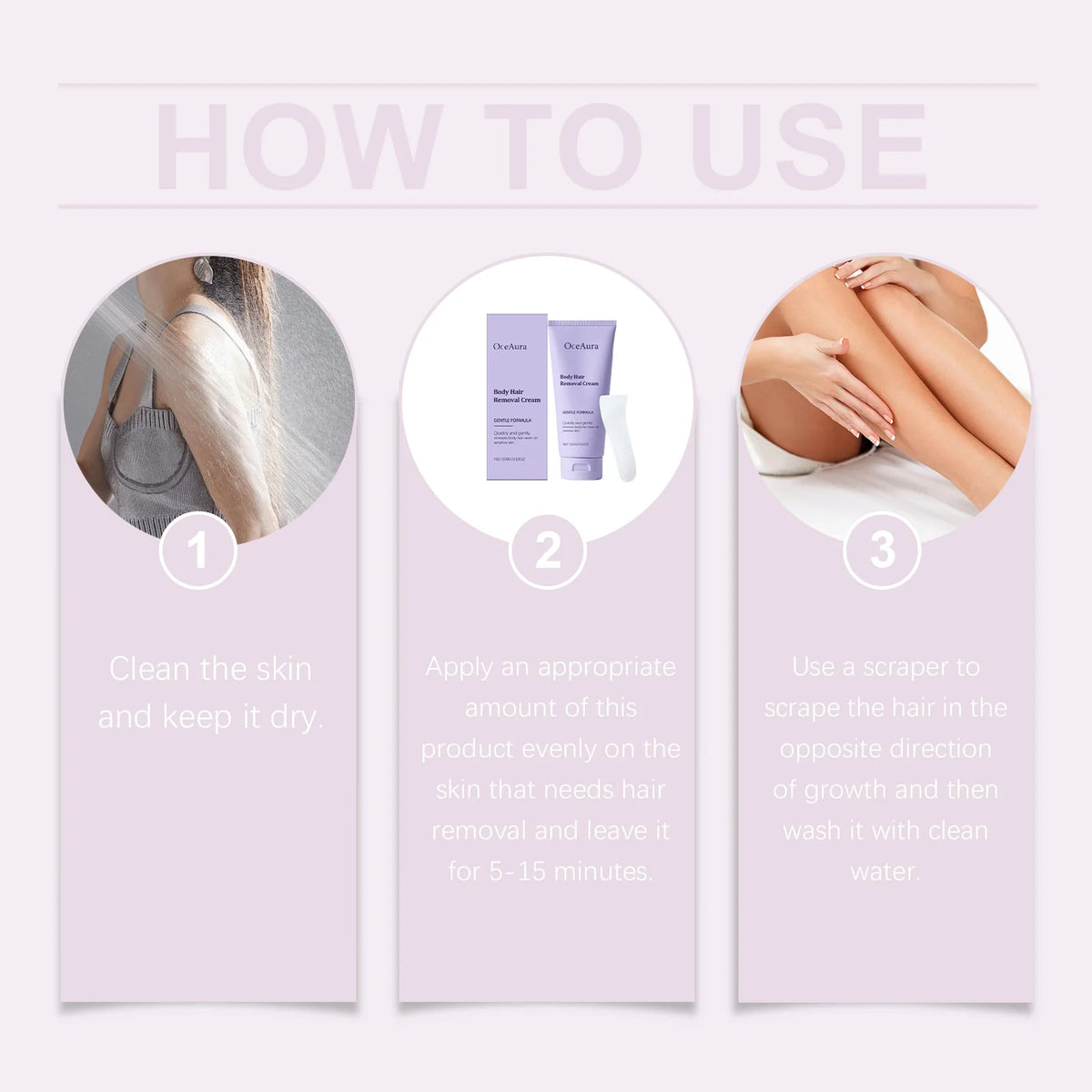 Painless Body Hair Removal Cream for Sensitive Skin