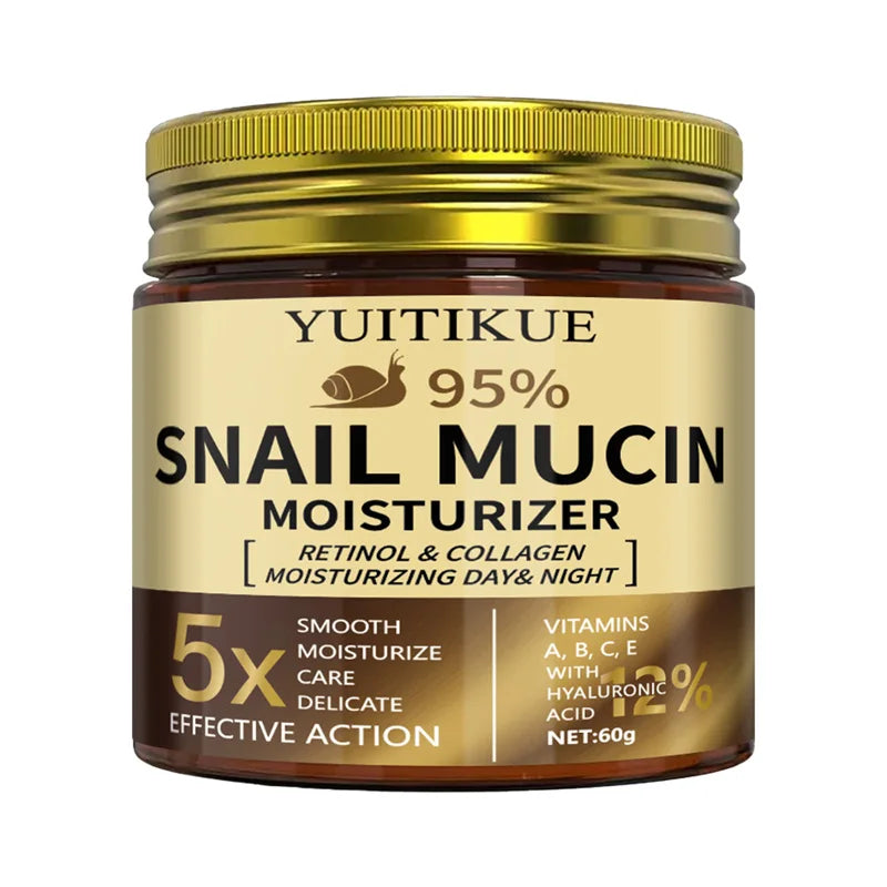 YUITIKUE Snail Mucin Cream Retinol and Collagen Face Moisturizer 60g - 8
