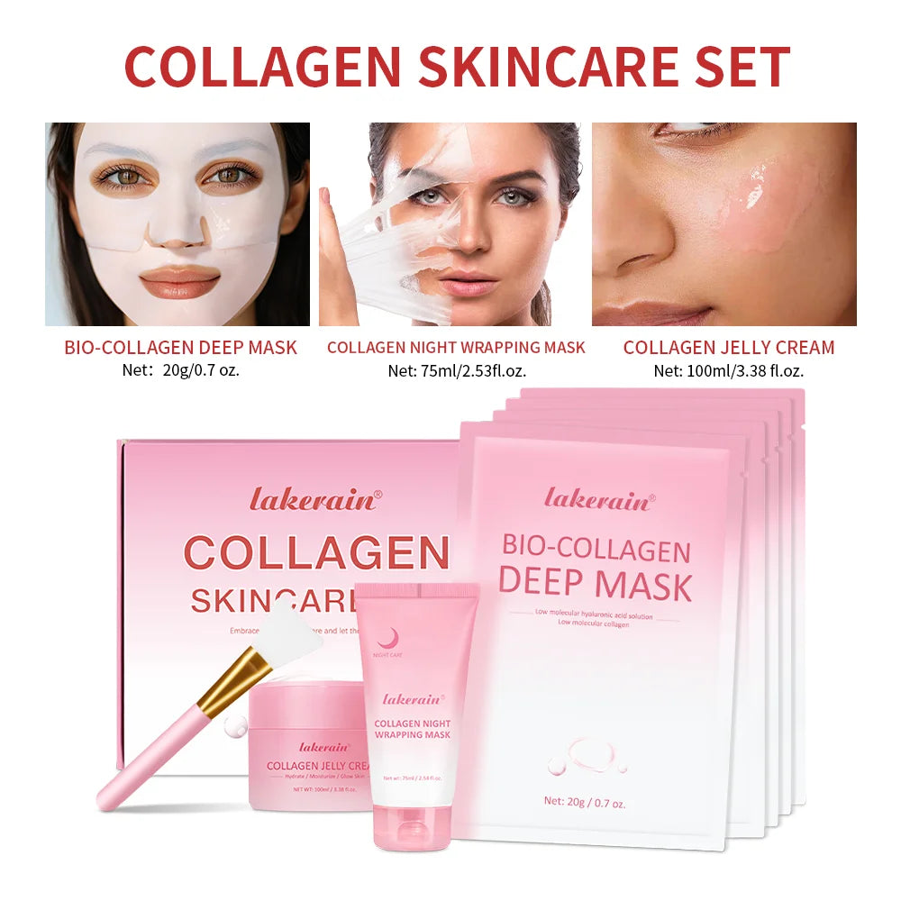 Collagen Face Skincare Set for Deep Nourishment and Repair
