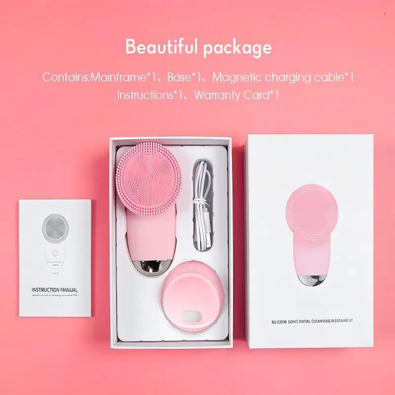 Electric Silicone Facial Cleansing Brush for Deep Pore Exfoliation