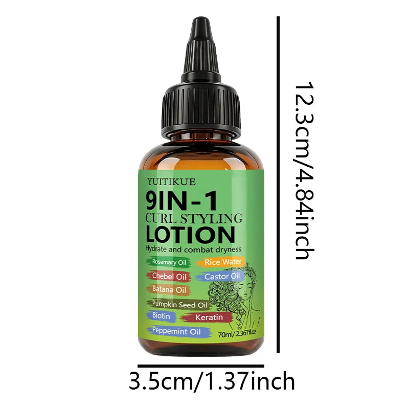 9 in 1 Rosemary and Castor Oil Curly Hair Styling Lotion 70ml