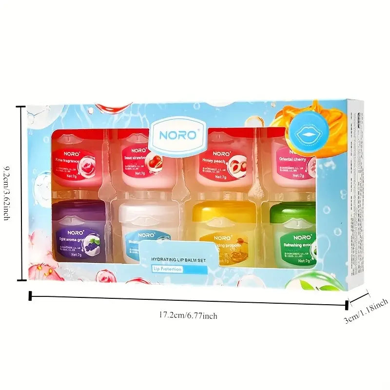 NORO Moisturizing Lip Balm Set Fruit Flavored Lip Mask Care Kit