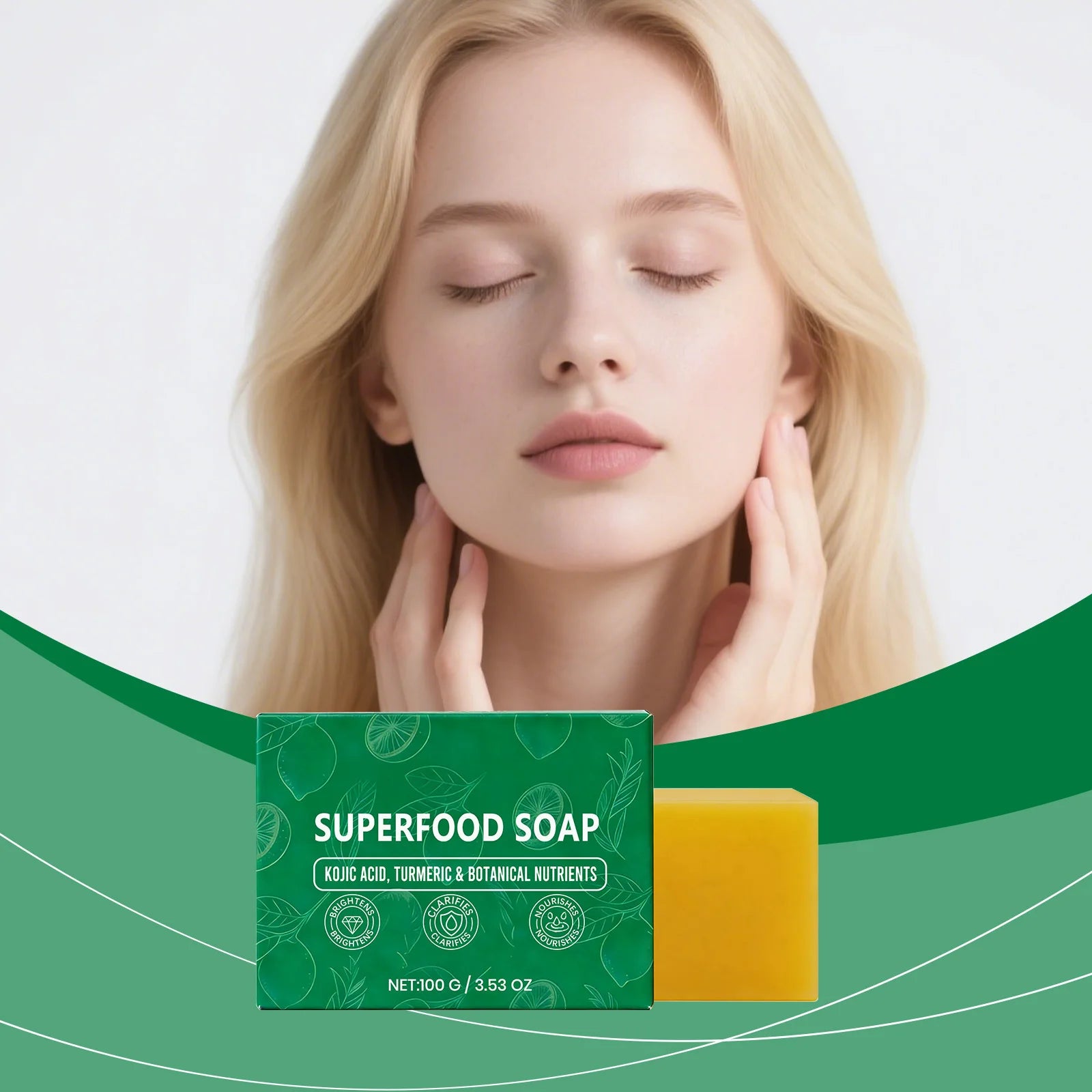 Kojic Acid and Turmeric Botanical Soap Bar for Skin Brightening