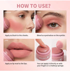Multi-Use Cream Blush for Cheeks Lips and Eyes