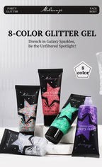 Molianji Glitter Gel Face and Body Shimmer Makeup for Parties