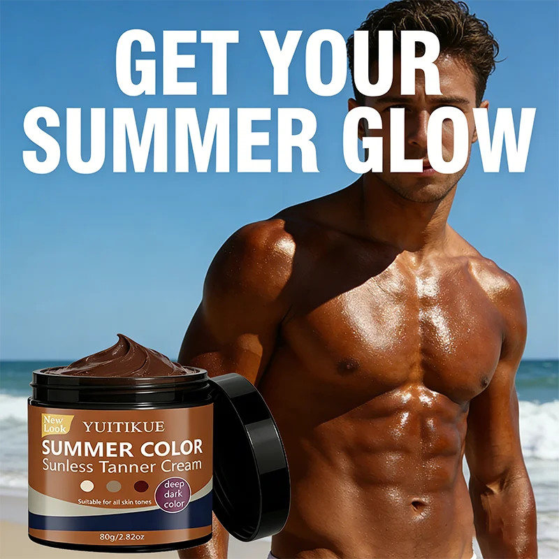 Yuitikue Self Tanning Cream Deep Dark Sunless Bronzer for Face and Body