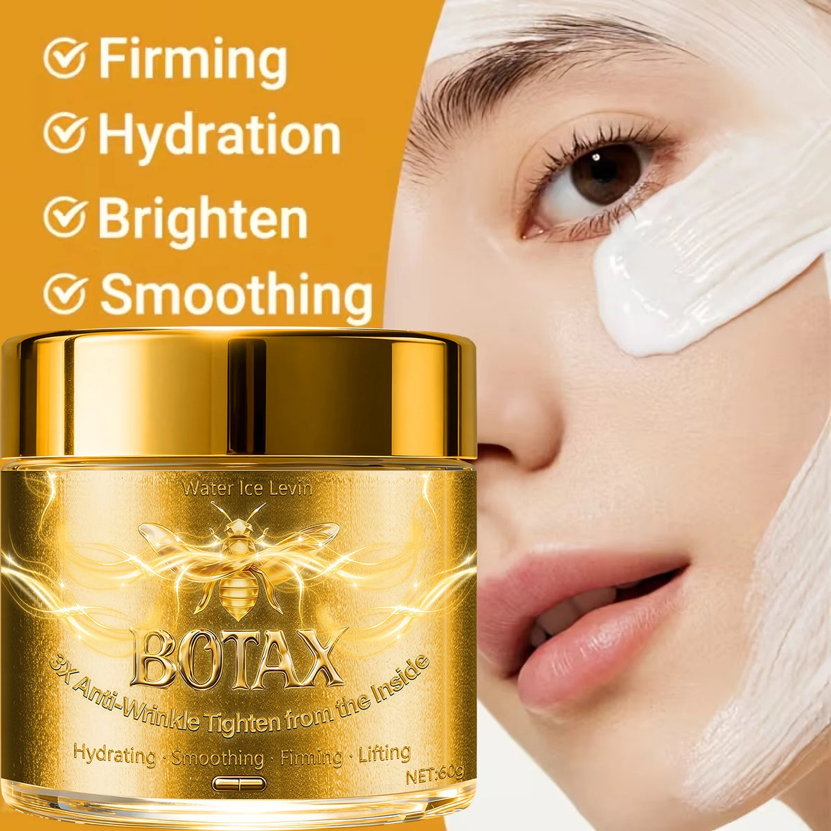 Bee Venom Anti Aging Face Cream Retinol Hyaluronic Acid Firming Moisturizer