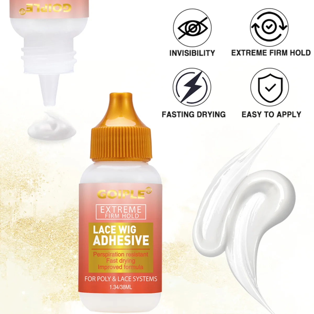 Invisible Waterproof Lace Wig Adhesive Glue for Poly and Lace Systems
