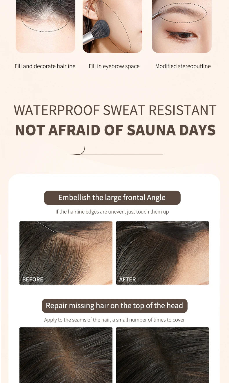 Ocheal Hairline Powder Waterproof Root Cover Up and Brow Stamp