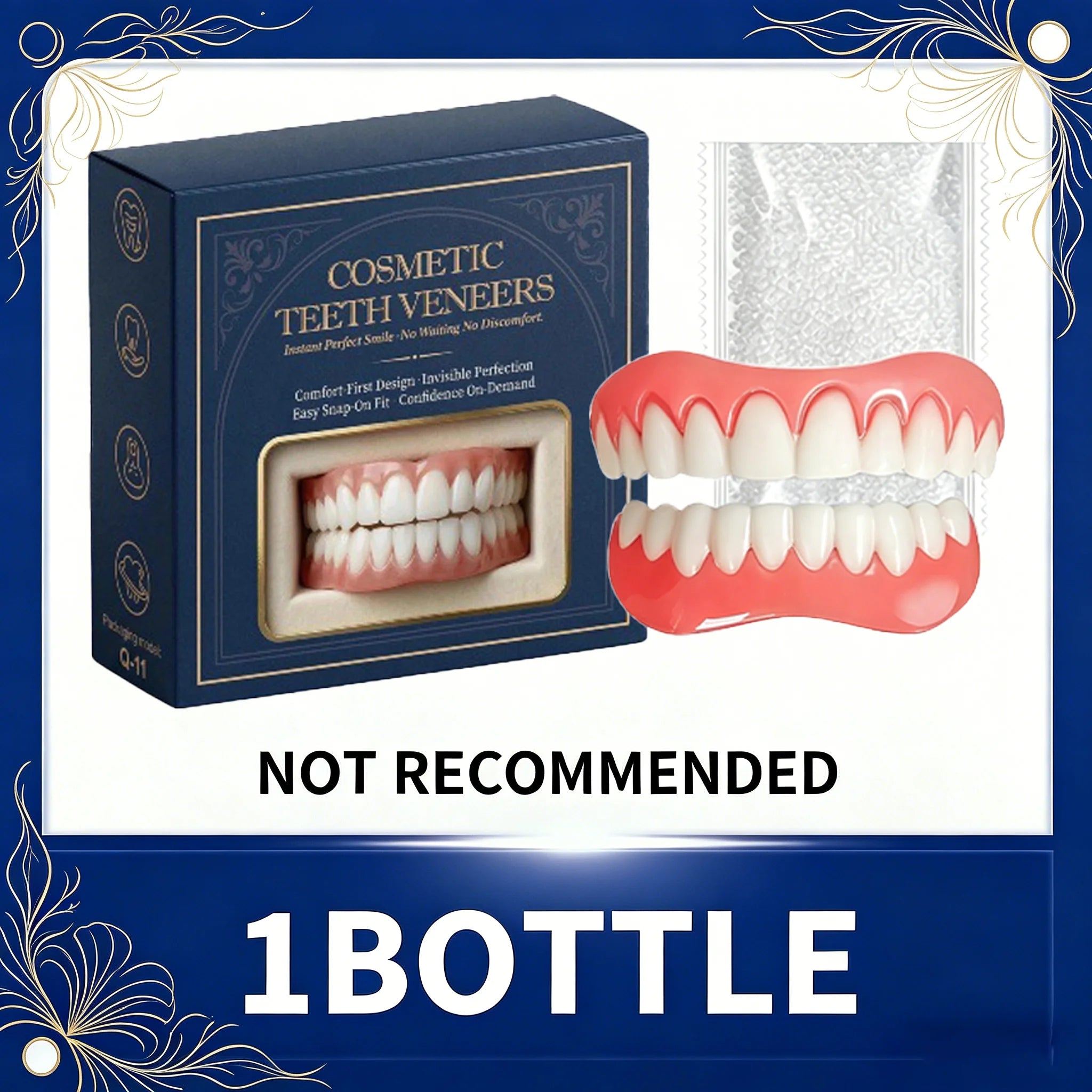 Custom Moldable Cosmetic Denture Set for Temporary Smile - 7