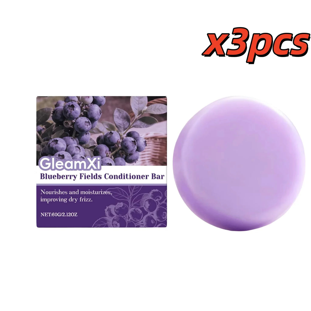 Blueberry Fields Solid Hair Conditioner Bar for Frizz Repair 60g