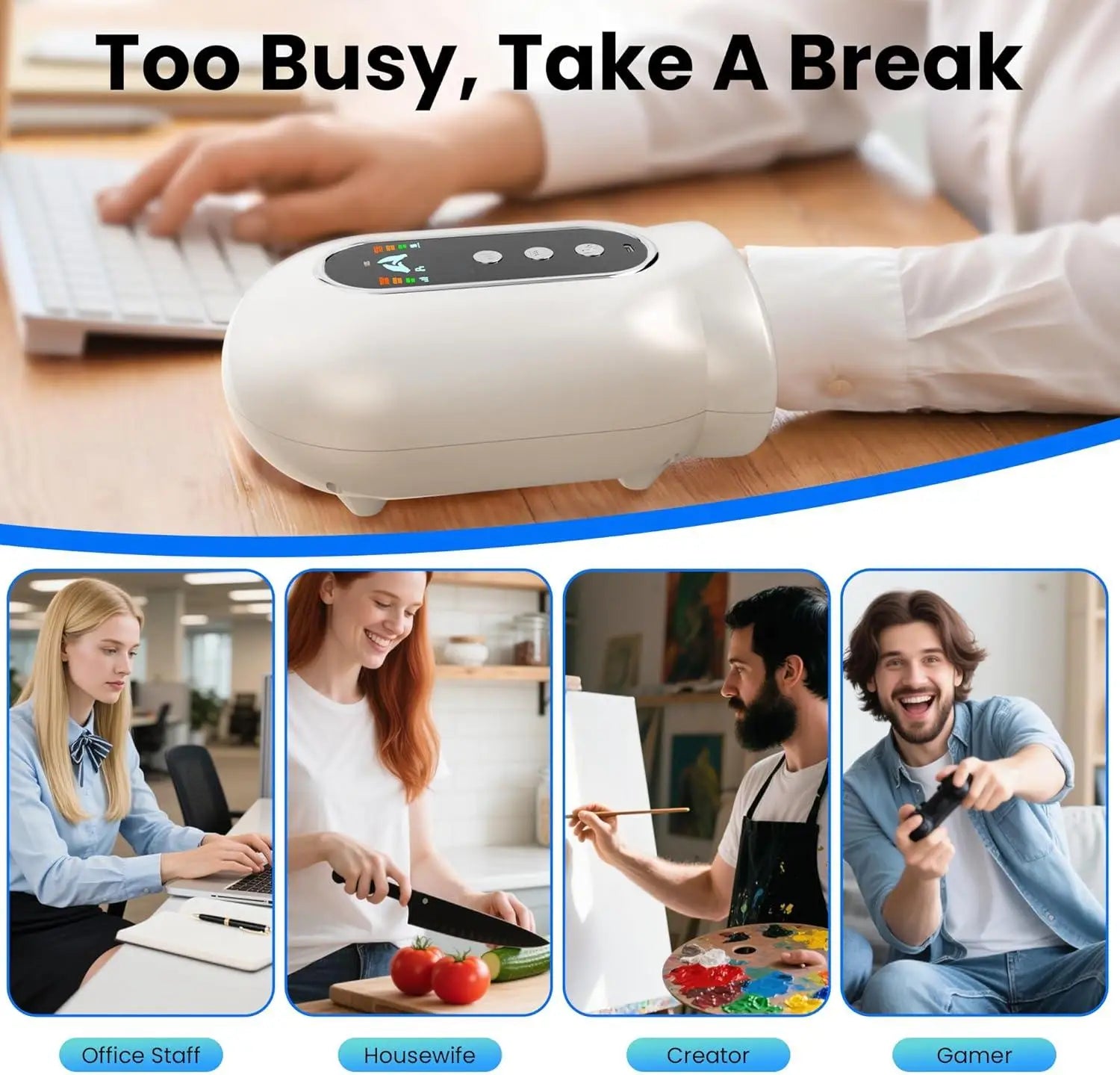 Electric Hand Massager with Heat and Compression - 6
