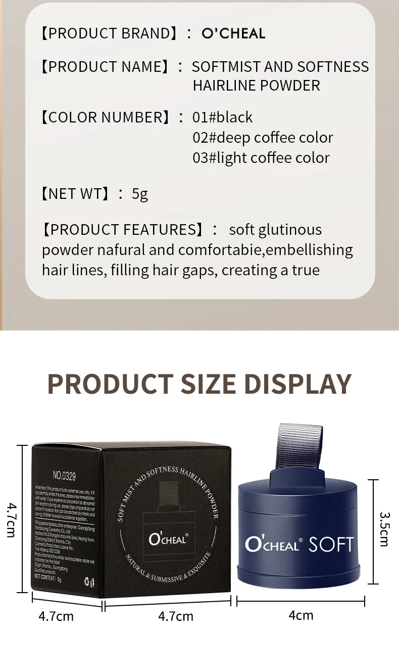 Ocheal Hairline Powder Waterproof Root Cover Up and Brow Stamp - 21