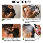 3-in-1 Black Hair Dye Shampoo and Rose Peppermint Moisturizing Spray