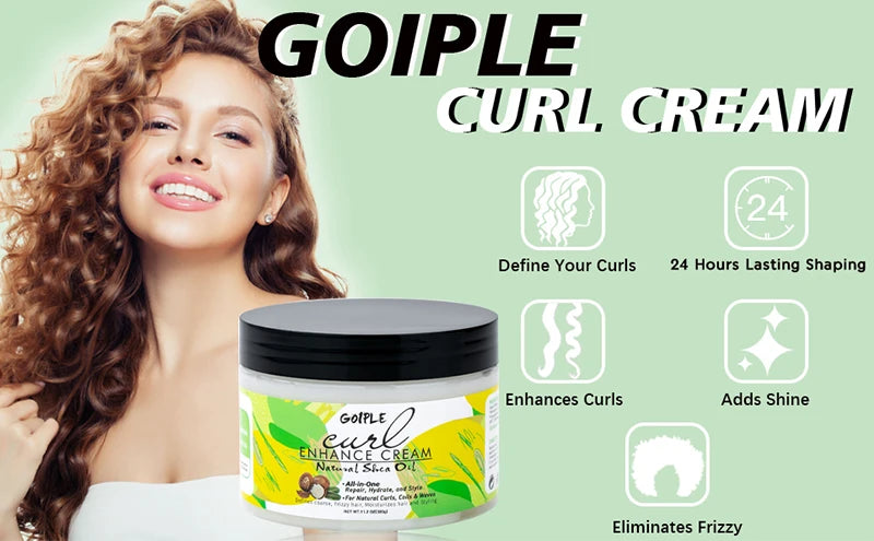 320g Shea Oil Hair Styling Cream for Curly and Wavy Hair Definition - 7