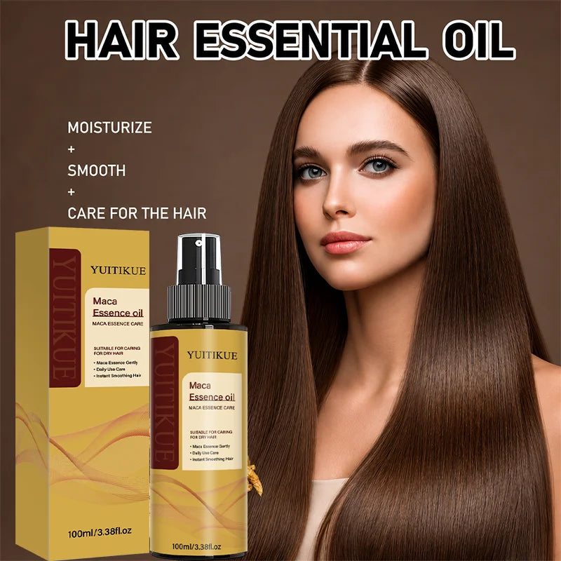 Maca Hair Essence Oil Moisturizing Serum for Dry Frizzy Hair 100ml