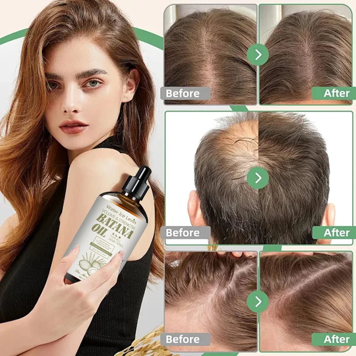 Batana Oil Hair Treatment with Coconut and Jojoba Oils for Hair Care