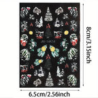 5D Embossed Christmas Nail Art Stickers for Holiday Manicures