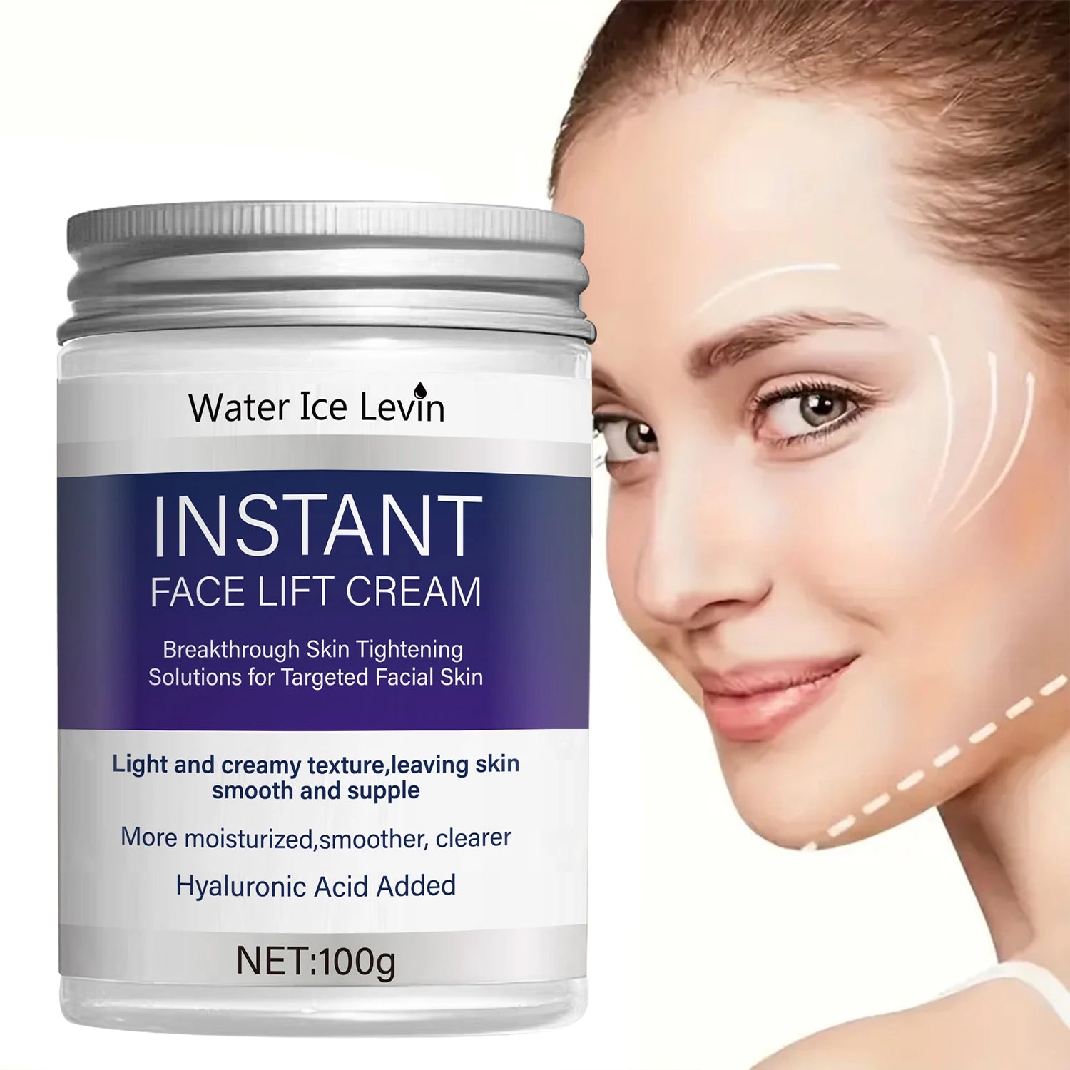 Instant Face Lift Cream Hyaluronic Acid Anti Aging Firming Moisturizer - 1