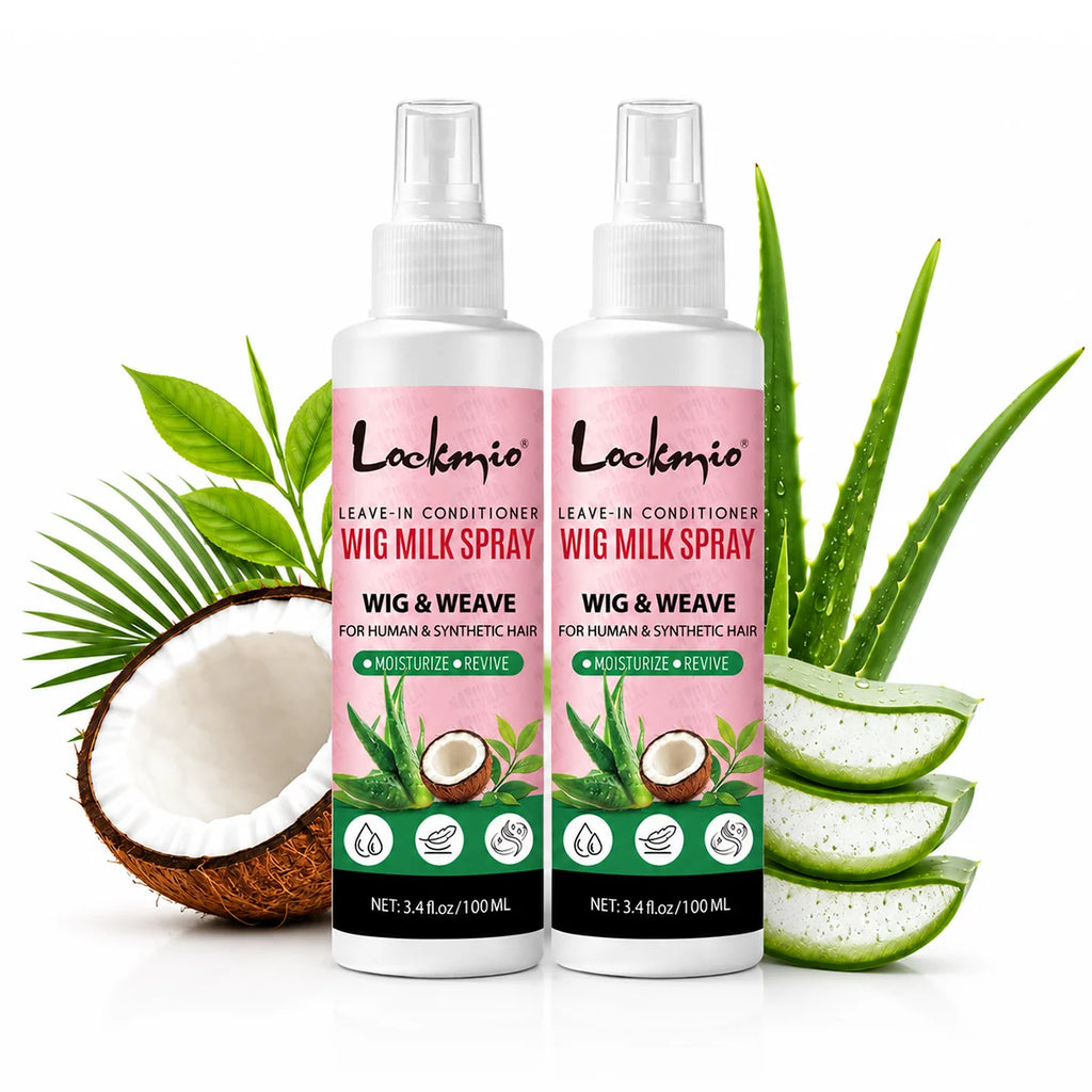 Lockmio Wig Milk Spray Leave-in Conditioner for Synthetic and Human Hair