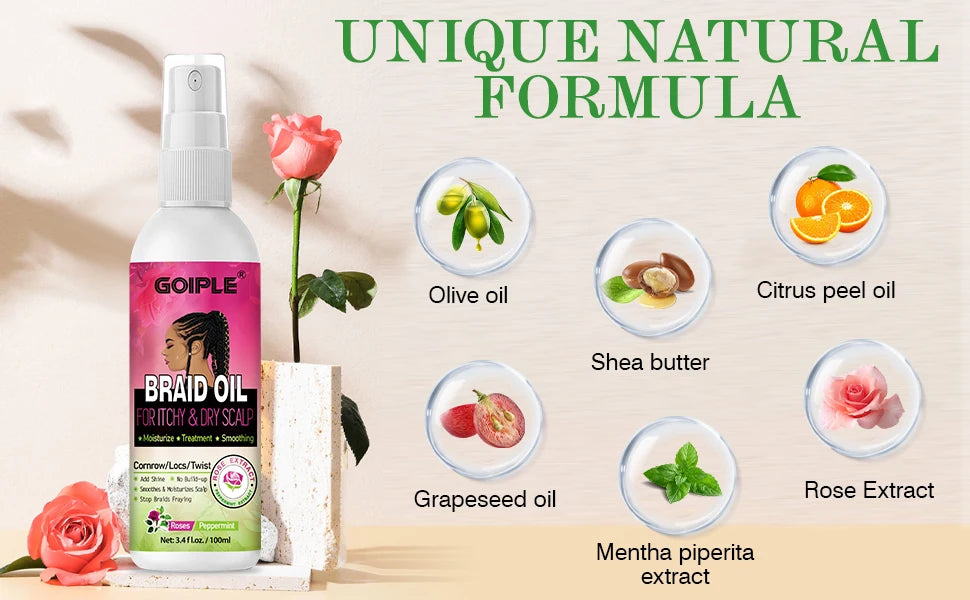 Goiple Braid Care Kit Leave-in Shampoo Scalp Oil and Styling Braid Gel