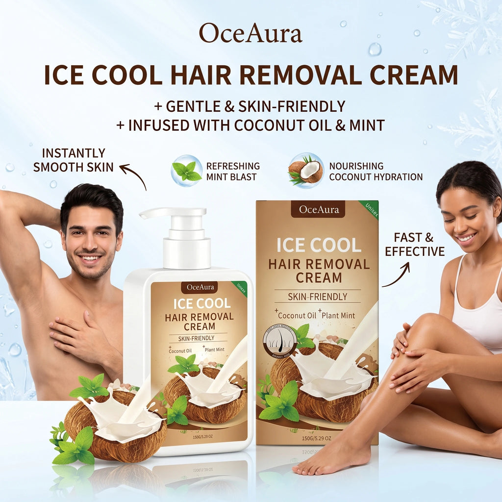 Painless Cooling Hair Removal Cream for Face and Body
