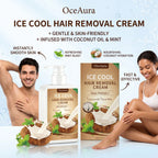 Painless Cooling Hair Removal Cream for Face and Body