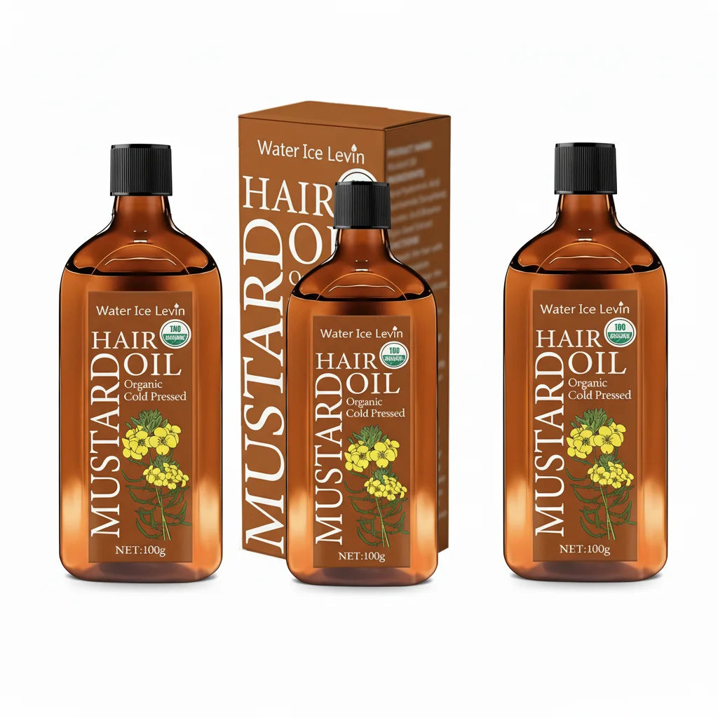 Organic Cold Pressed Mustard Hair Oil with Hyaluronic Acid 100g - 9