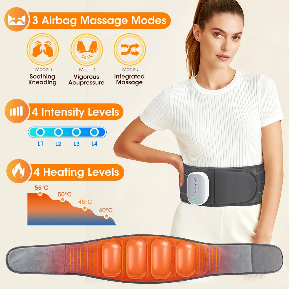 Cordless Heated Back Massage Belt with Air Compression - 2