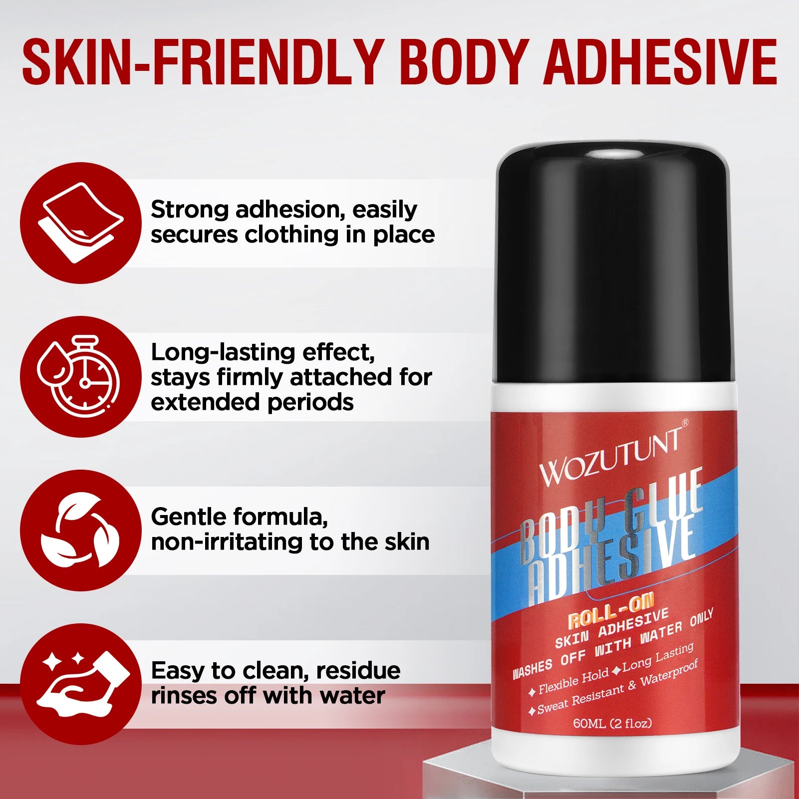 Wozutunt Body Glue Roll On Adhesive for Clothing and Lingerie Tape - 3