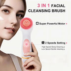 3-in-1 Electric Facial Cleansing and Exfoliating Brush