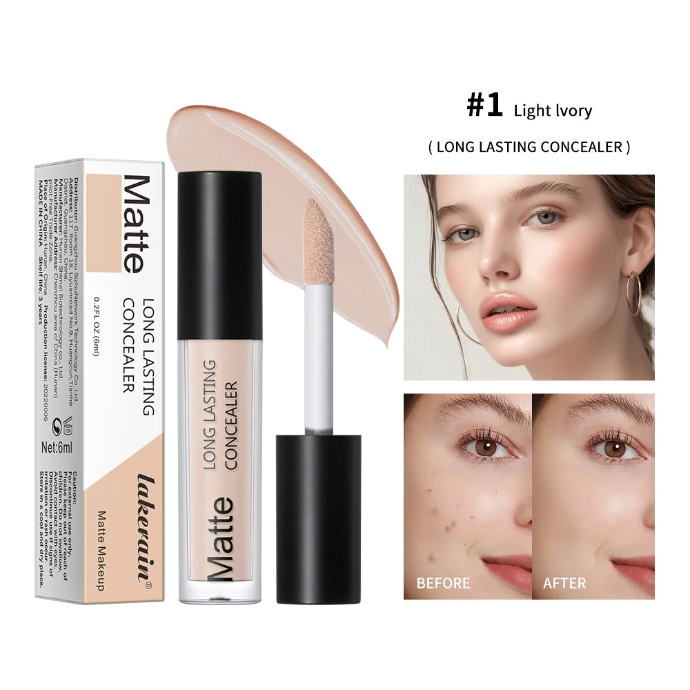 Full Coverage Matte Liquid Concealer for All Skin Types