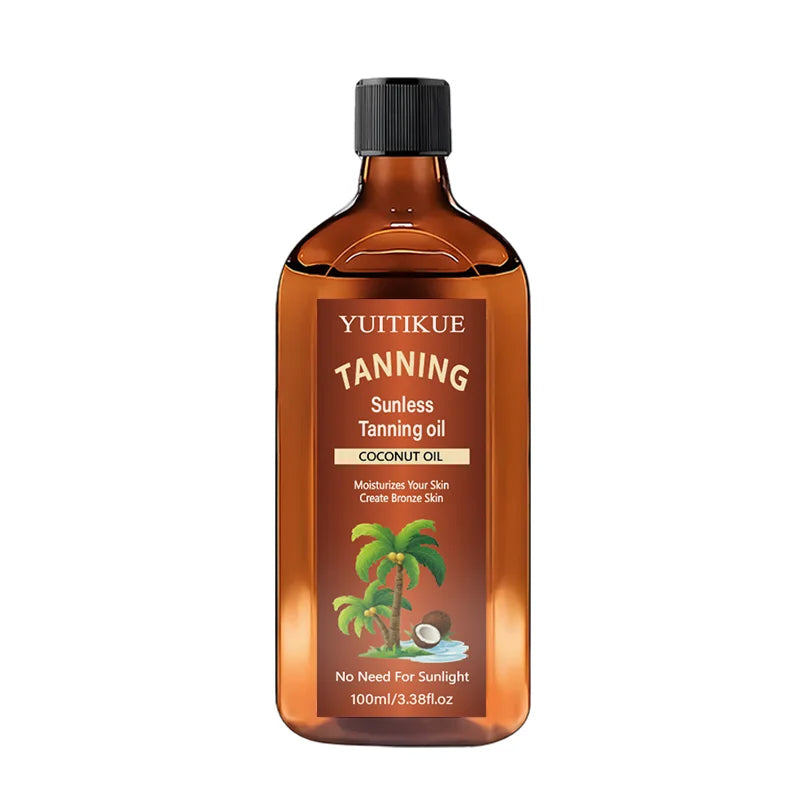 YUITIKUE Coconut Sunless Tanning Oil Moisturizing Bronze Glow Body Bronzer - 15