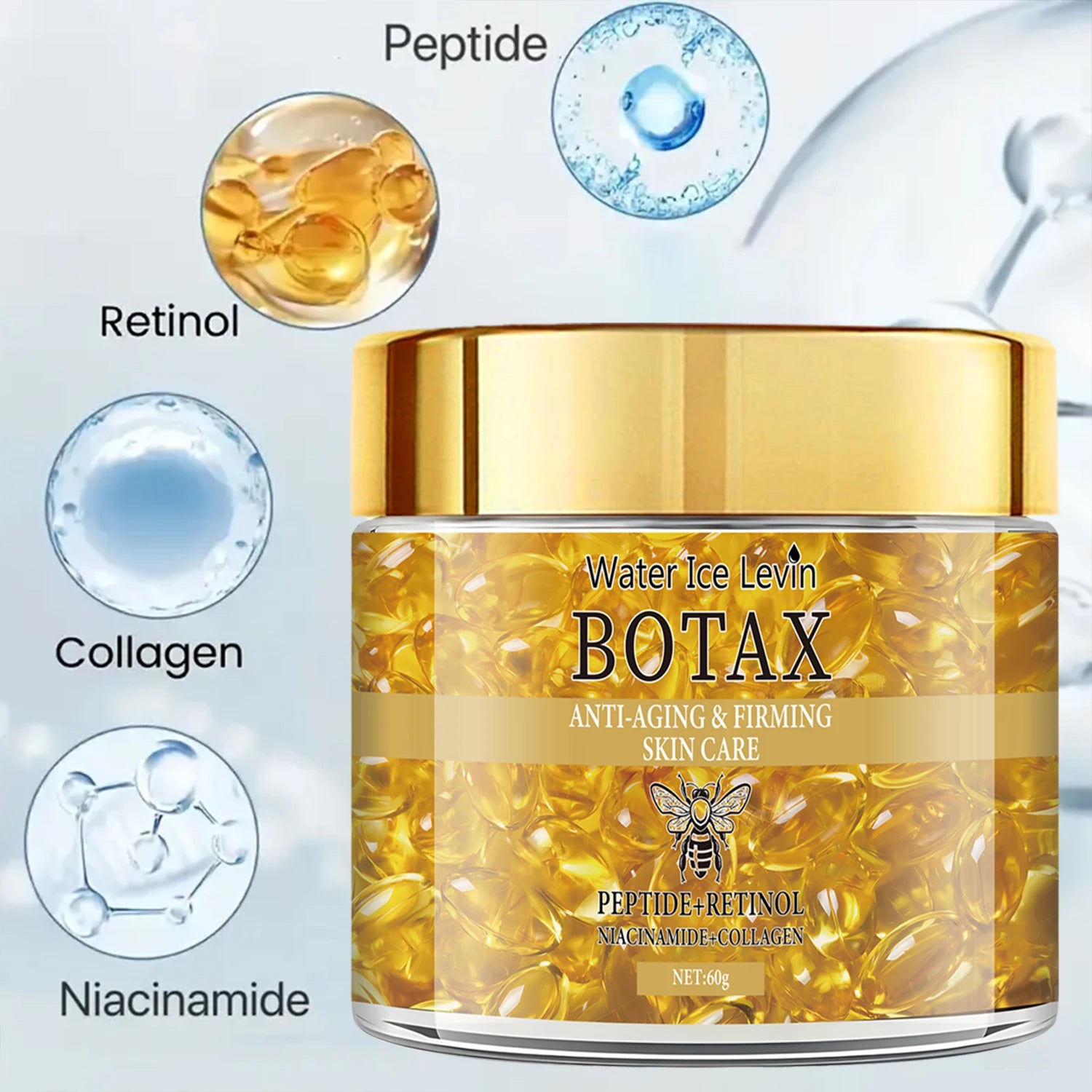 Water Ice Levin Retinol Firming Cream Anti Aging Face Moisturizer 60g - 5