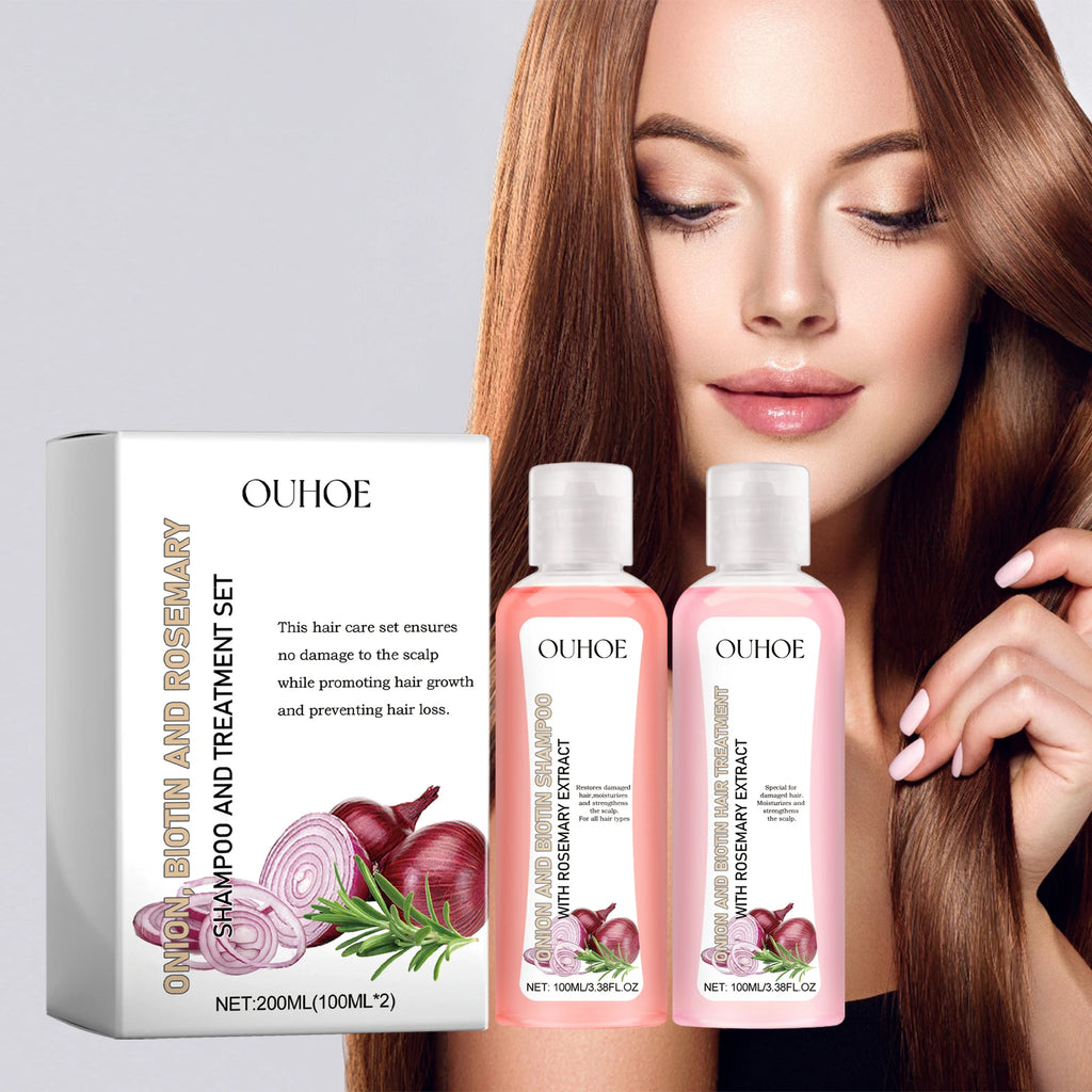 Biotin and Rosemary Onion Extract Hair Shampoo and Conditioner Set