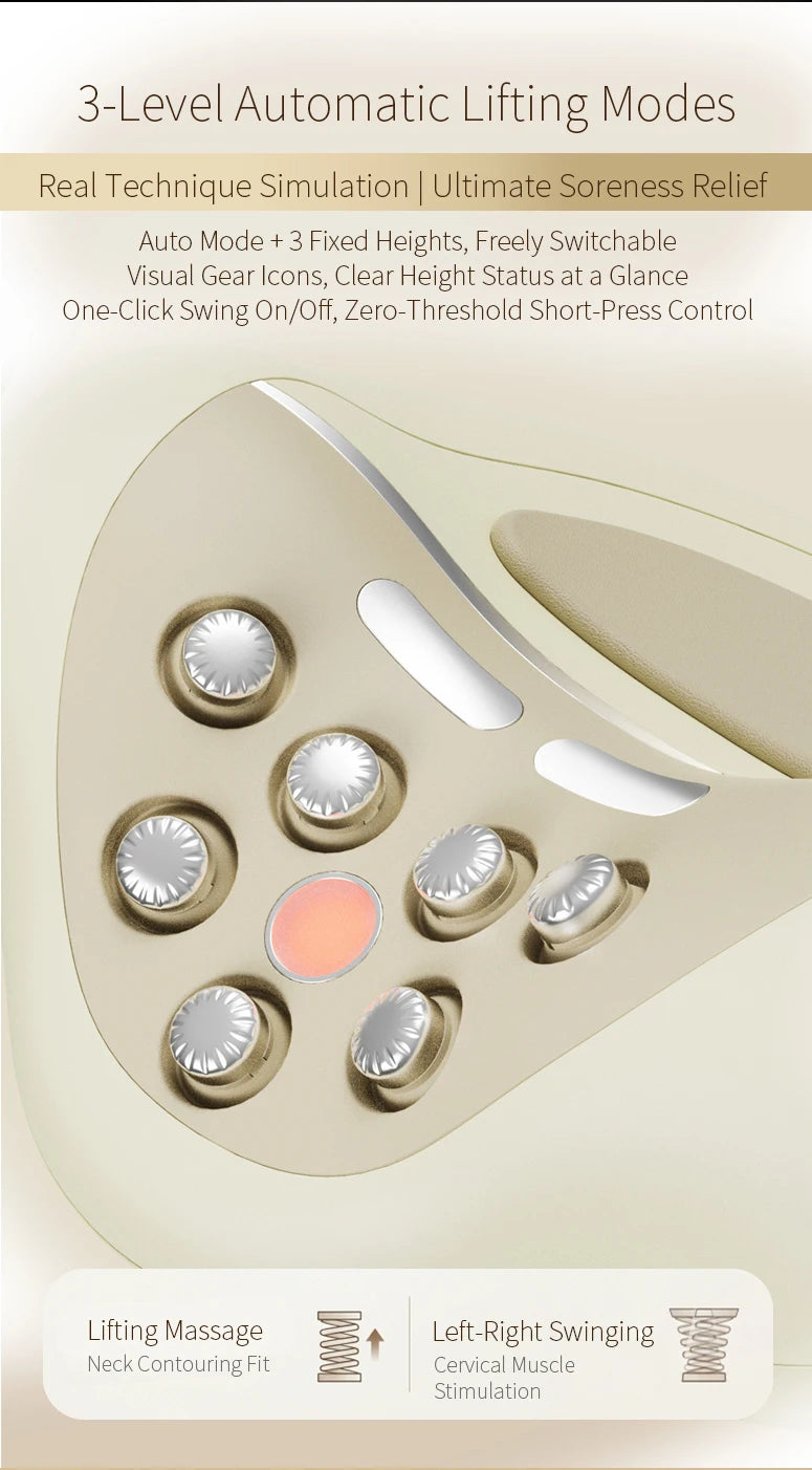 Cervical Neck Traction Massager with Metal Nodes - 10