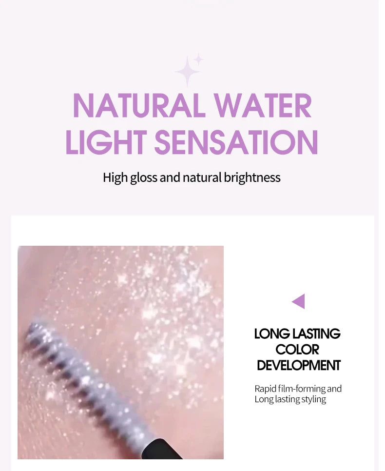 Glitter Mascara Waterproof Shiny Lash Enhancer for Party Makeup