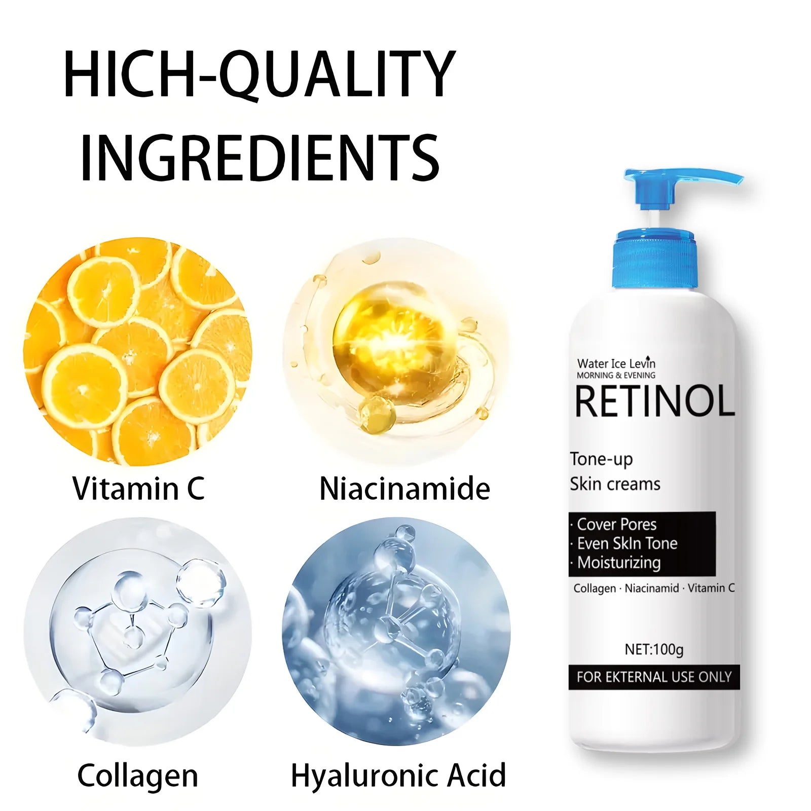 Retinol Face Cream Moisturizer with Collagen and Hyaluronic Acid - 3