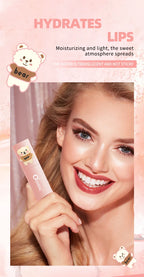 O'CHEAL Teddy Bear Matte Lip Gloss Waterproof Long Lasting Lipstick