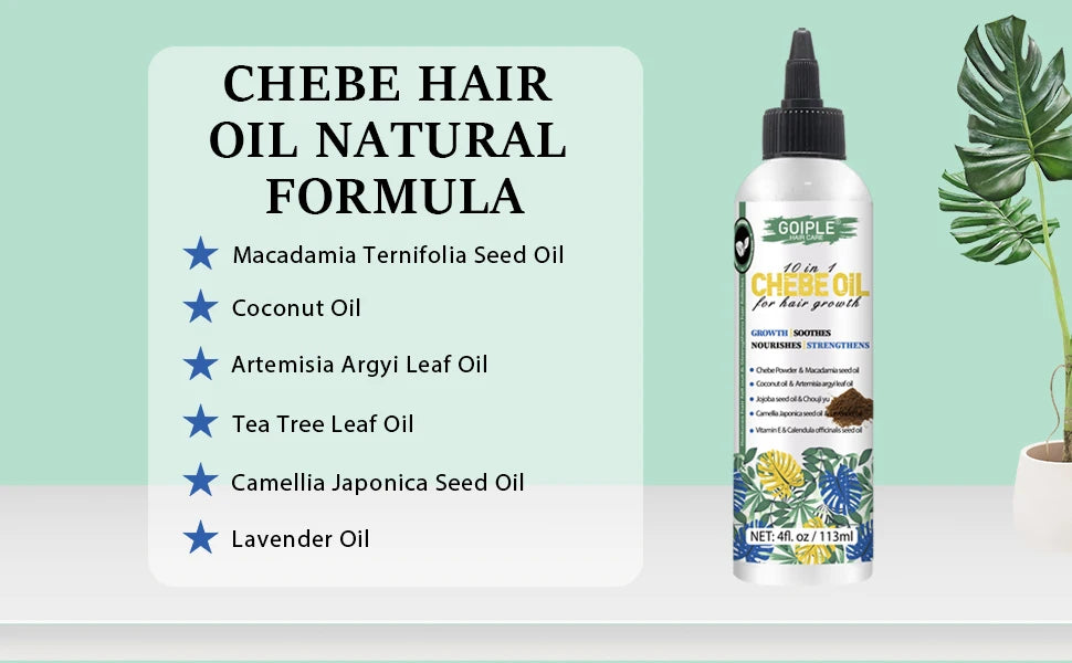 Goiple Chebe Powder and Rosemary Hair Growth Oil Treatment Set - 9